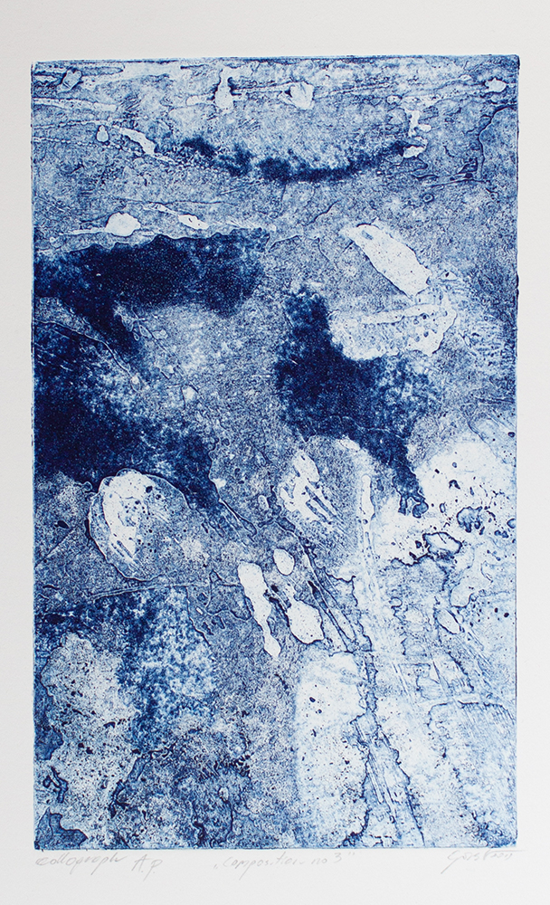 Unique Collograph and Monotype Print 11