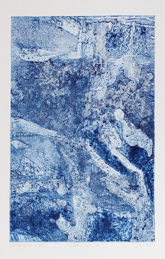 Unique Collograph and Monotype Print 12