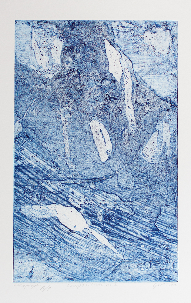 Unique Collograph and Monotype Print 13